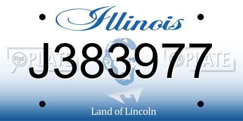 J383977 Illinois License Plate