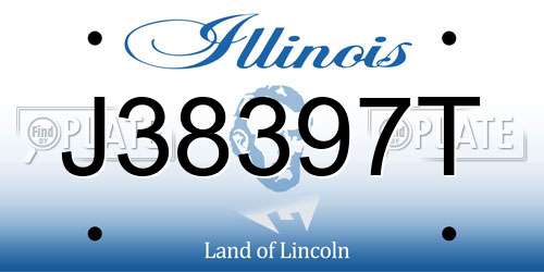 J38397T Illinois License Plate