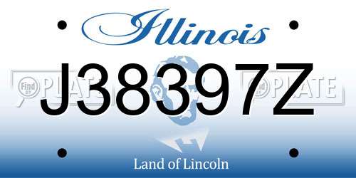 J38397Z Illinois License Plate