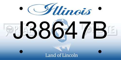J38647B Illinois License Plate