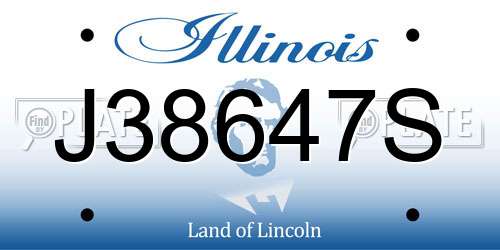 J38647S Illinois License Plate
