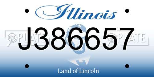 J386657 Illinois License Plate