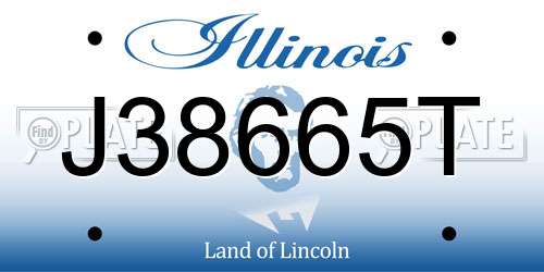 J38665T Illinois License Plate