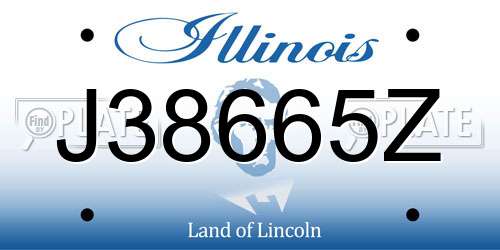 J38665Z Illinois License Plate