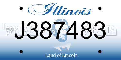 J387483 Illinois License Plate