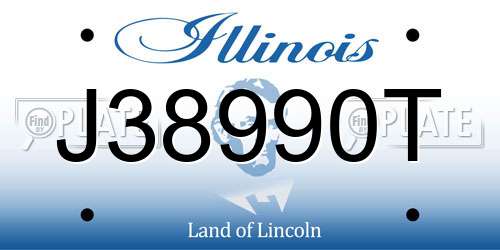 J38990T Illinois License Plate