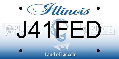 J41FED Illinois License Plate