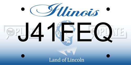 J41FEQ Illinois License Plate