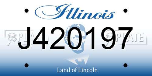 J420197 Illinois License Plate