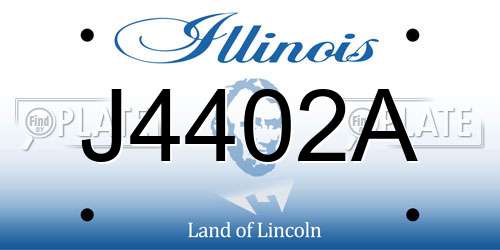 J4402A Illinois License Plate