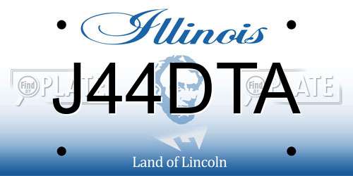 J44DTA Illinois License Plate