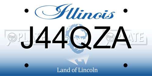 J44QZA Illinois License Plate