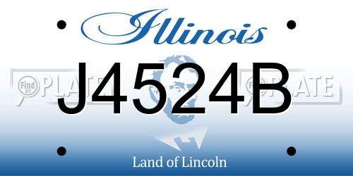 J4524B Illinois License Plate
