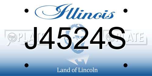 J4524S Illinois License Plate
