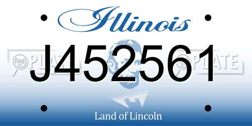 J452561 Illinois License Plate
