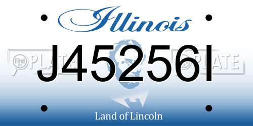 J45256I Illinois License Plate