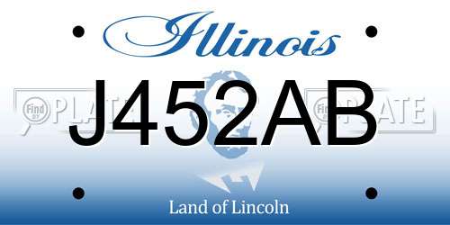 J452AB Illinois License Plate