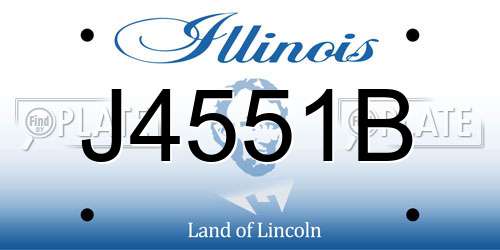 J4551B Illinois License Plate