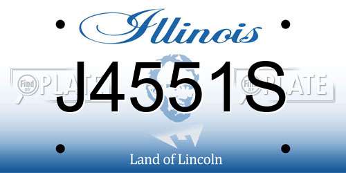 J4551S Illinois License Plate