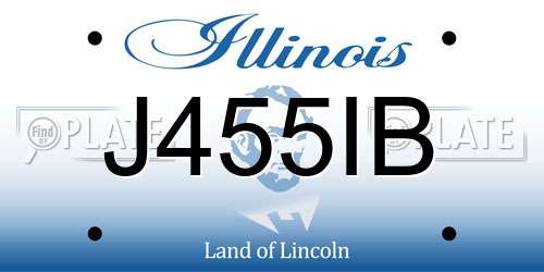 J455IB Illinois License Plate