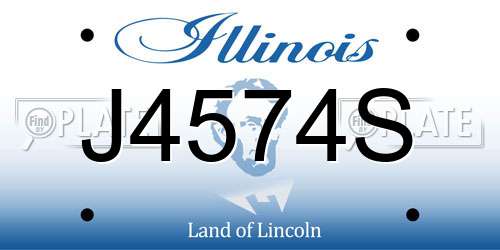 J4574S Illinois License Plate