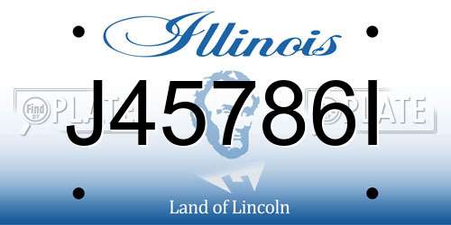 J45786I Illinois License Plate