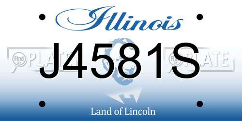 J4581S Illinois License Plate