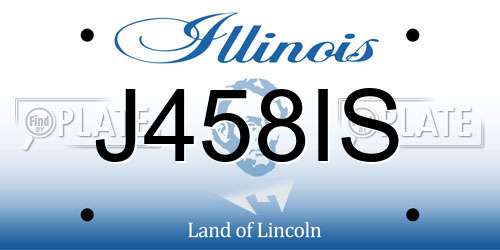 J458IS Illinois License Plate