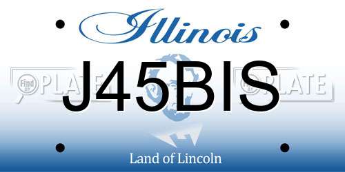 J45BIS Illinois License Plate