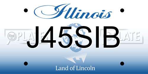 J45SIB Illinois License Plate