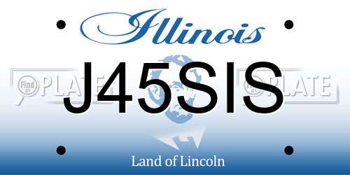J45SIS Illinois License Plate