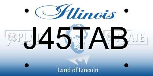 J45TAB Illinois License Plate
