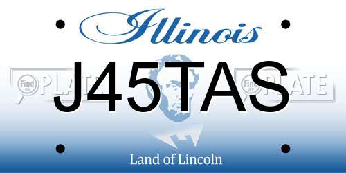 J45TAS Illinois License Plate
