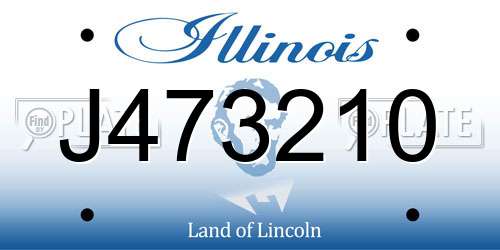 J473210 Illinois License Plate