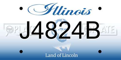 J4824B Illinois License Plate