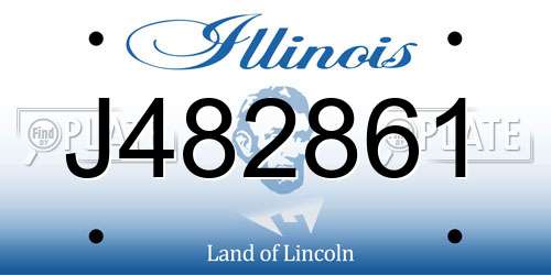 J482861 Illinois License Plate
