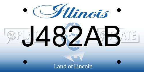 J482AB Illinois License Plate