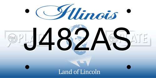 J482AS Illinois License Plate