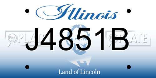 J4851B Illinois License Plate