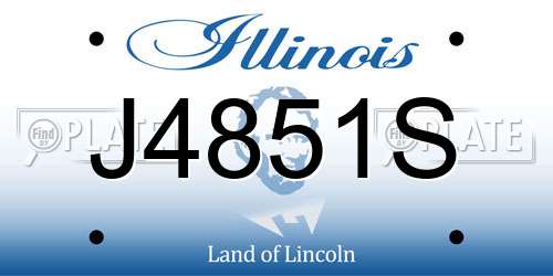J4851S Illinois License Plate