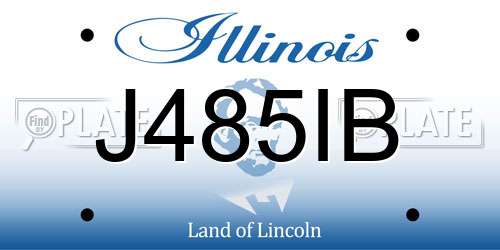 J485IB Illinois License Plate