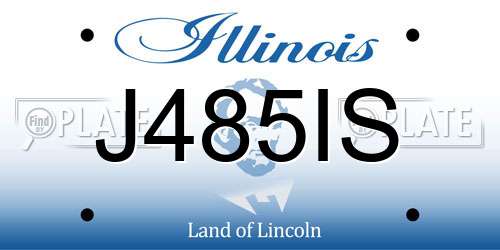 J485IS Illinois License Plate