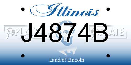 J4874B Illinois License Plate