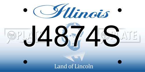J4874S Illinois License Plate