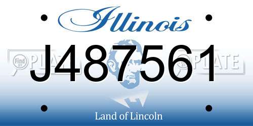 J487561 Illinois License Plate