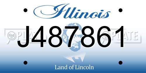 J487861 Illinois License Plate