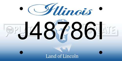 J48786I Illinois License Plate