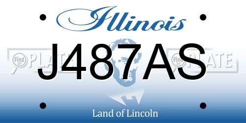 J487AS Illinois License Plate