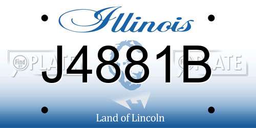 J4881B Illinois License Plate