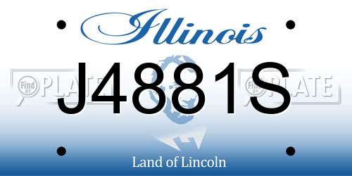 J4881S Illinois License Plate